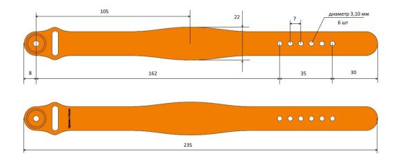 Силиконовый RFID-браслет Em-Marine (жен./дет.) Силиконовый RFID-браслет Em-Marine (жен./дет.)