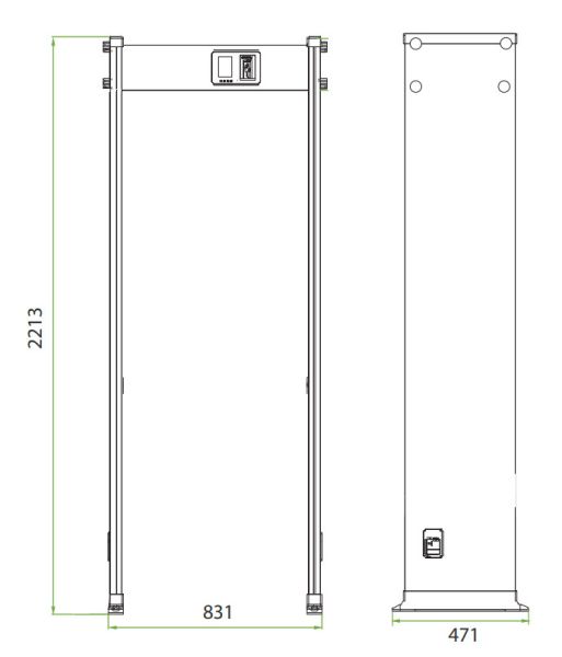Металлодетектор арочный ZKTeco ZK-D1065 6 зон детекции Металлодетектор арочный ZKTeco ZK-D1065 6 зон детекции