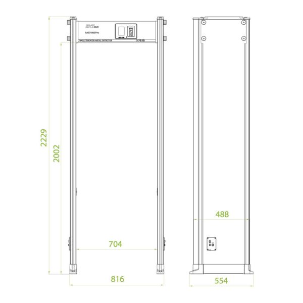 Металлодетектор арочный уличный ZKTeco AMD1800 Pro (IP65) Металлодетектор арочный уличный ZKTeco AMD1800 Pro (IP65)