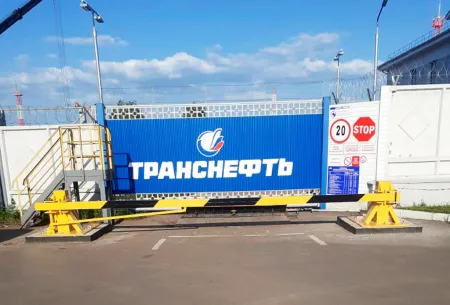 Противотаранный шлагбаум ПШГ-СБ 5000 горизонтальный, механический, 20 тонн