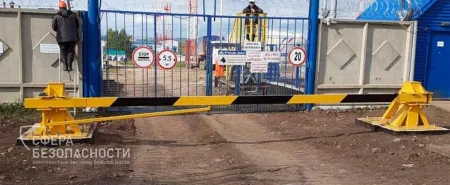 Противотаранный шлагбаум ПШГ-СБ 5000 горизонтальный, механический, 20 тонн