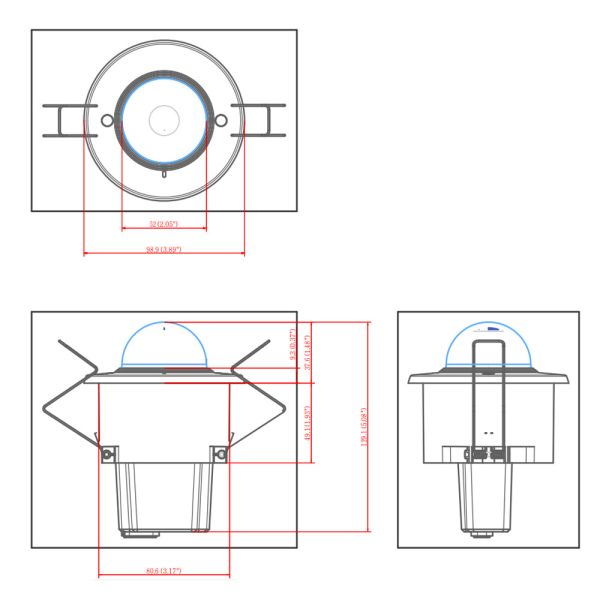Встраиваемая сетевая IP-видеокамера 5Мп Wisenet XND-8020F (3.7 мм)