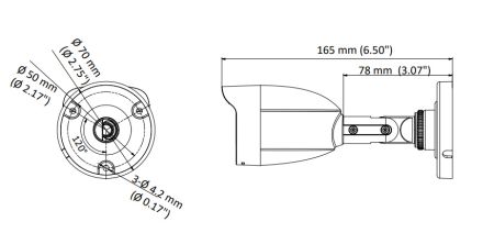 Уличная HD-TVI видеокамера 2Мп HiWatch DS-T200(B) (6 мм)