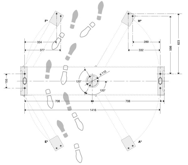 Турникет полноростовой Came Guardian PSGS3 уличный из окрашенной стали Турникет полноростовой Came Guardian PSGS3 уличный из окрашенной стали