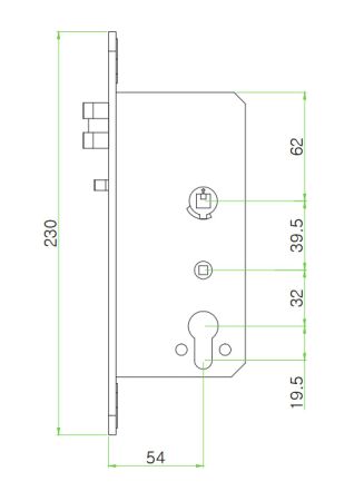 Электронный замок ZKTeco LH7500 с RFID считывателем Mifare
