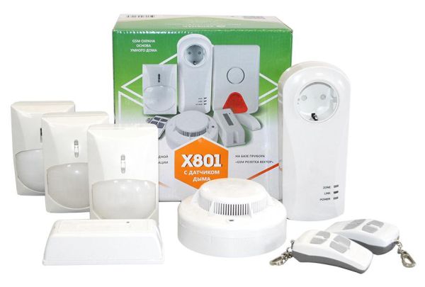 Комплект охранной GSM сигнализации X801