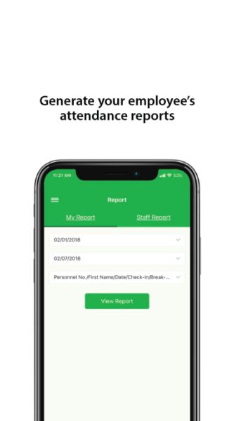 Мобильное приложение для учета рабочего времени ZKBioTime