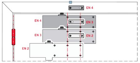 Доводчик дверной dormakaba TS Profil EN2/3/4+Size5 BCA со складным рычагом ФОП, серый