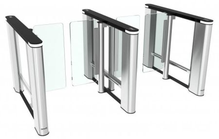 Распашной скоростной двухпроходной турникет Cominfo EasyGate Elite 650мм