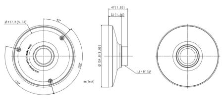 Адаптер для крепления камер на кронштейны Wisenet SBP-300HM5