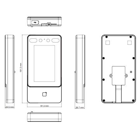 Биометрический терминал доступа HiWatch ACT-T1342MW по распознаванию лиц и карт Mifare
