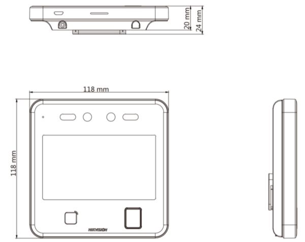 Биометрический терминал доступа HikVision DS-K1T642EFW по распознаванию лиц