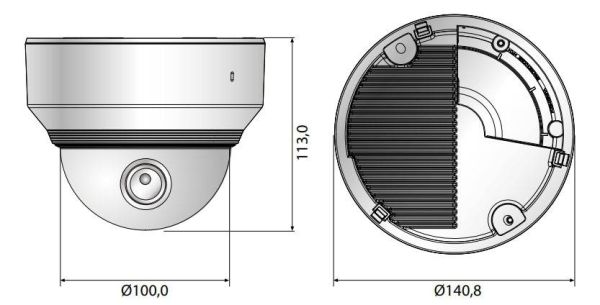 Купольная сетевая IP-видеокамера 2Мп Wisenet XND-6080R (2.8-12мм)