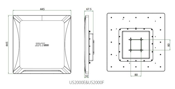 Считыватель UHF дальнего действия ZKTeco US2000 со встроенным контроллером