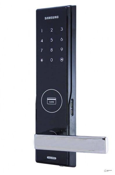 Электронный замок Samsung SHS-H505 FBK/EN (SHS-5050), одноригельный, врезной, с ручкой