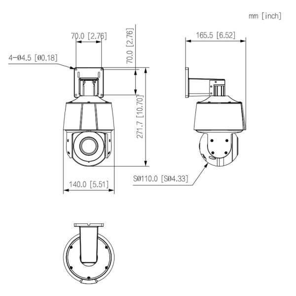 Скоростная PTZ видеокамера 2Мп Full-color Dahua DH-SD3A200-GN-A-PV с ИИ Скоростная PTZ видеокамера 2Мп Full-color Dahua DH-SD3A200-GN-A-PV с ИИ