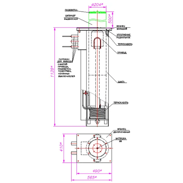 Противотаранный электромеханический боллард Silar ДПС 20.70.10ЭМ