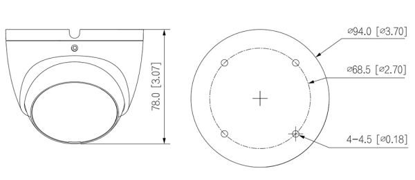 Уличная HD-CVI видеокамера 2Мп Dahua DH-HAC-T2A21P-0280B