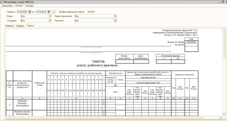 Модуль интеграции с 1С Anviz InTime 1С