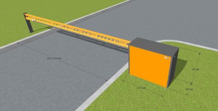 Откатной механический шлагбаум Hurde Block-A1 Combo 6 (11-46)