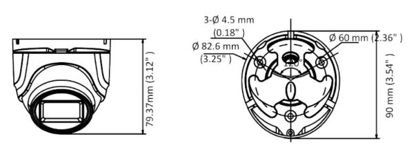 Купольная уличная 8Мп HD-TVI видеокамера HiWatch DS-T803(B) (3.6 мм)