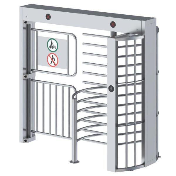 Полноростовой роторный турникет Блокпост Спектр СТ 3 с калиткой для велосипеда