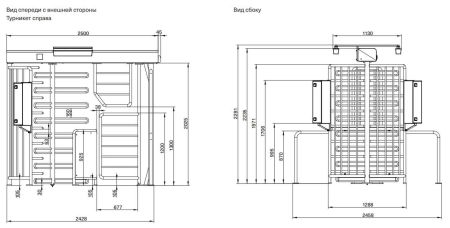 Полноростовой моторизированный турникет Magnetic MPB 112 (MPB112AA101) с моторизированной калиткой для велосипеда
