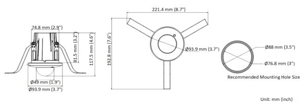 Миникупольная IP-видеокамера 4Мп HikVision DS-2CD2E43G2-U (4 мм) с технологией AcuSense