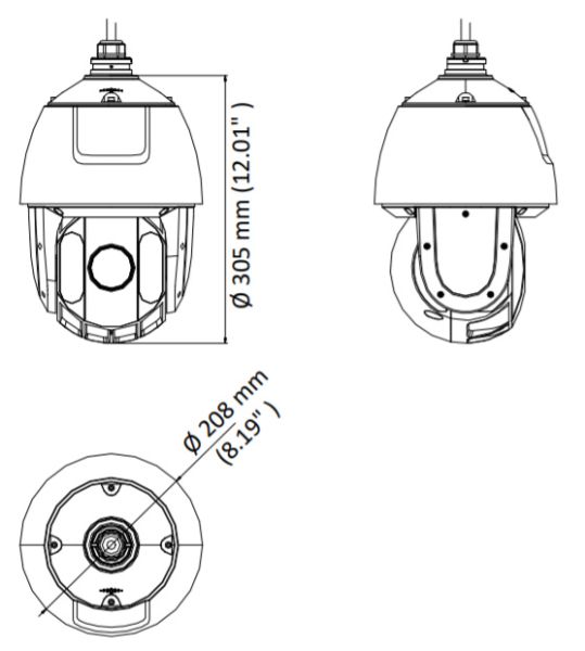 Уличная скоростная поворотная HD-TVI видеокамера 2Мп HikVision DS-2AE5225TI-A(E)