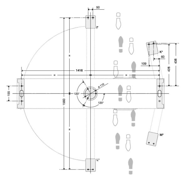 Турникет полноростовой Came Guardian PSGS4, уличный, из окрашенной стали