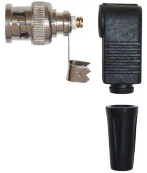 Разъем BNC под коаксиальный кабель универсальный (штекер), угловой