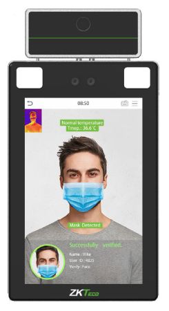 Терминал распознавания лиц ZKTeco ProFaceX [TI] с функцией измерения температуры тела