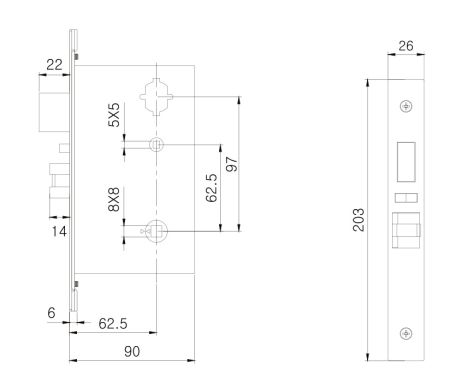 Электронный замок ZKTeco ZL500 с RFID считывателем Mifare