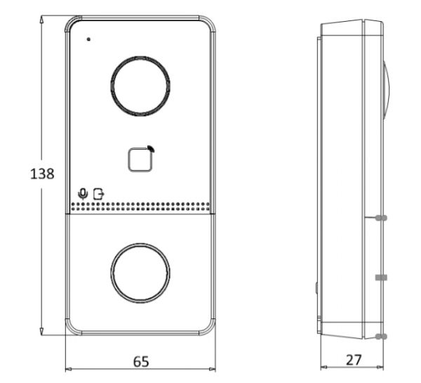 Вызывная панель 2Мп видеодомофона HiWatch VDP-D2211 с поддержкой карт Mifare и PoE Вызывная панель 2Мп видеодомофона HiWatch VDP-D2211 с поддержкой карт Mifare и PoE