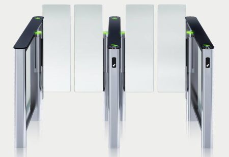 Турникет PERCo-ST-01 "Скоростной проход" с распашными створками увеличенной высоты PERCo-ATG-300H (ширина створки 300 мм, высота 1300 мм)