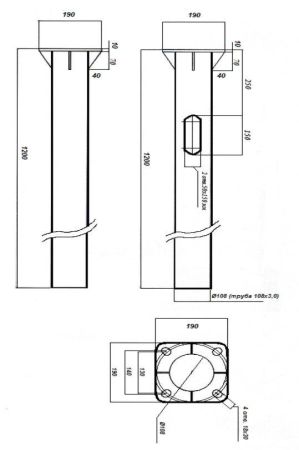 Фундаментный блок ФМ 0,108-1,2 (для ОГК/ОТ)