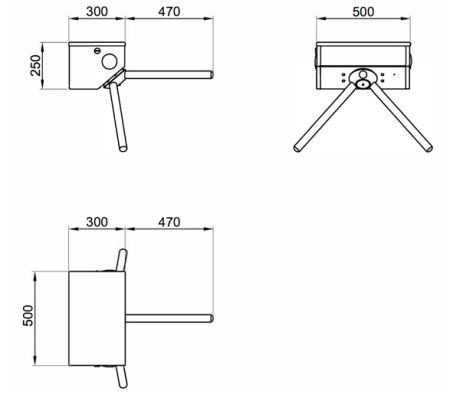 Турникет-трипод навесной Came Stile 400 001PSMM400E-01 (с планками)