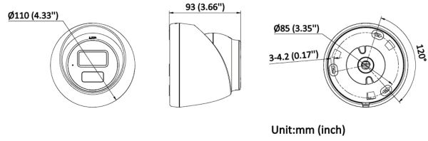 Уличная 8Мп IP-видеокамера HiWatch DS-I853M (2.8 мм) с гибридной подсветкой и микрофоном