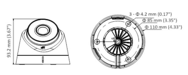 Уличная купольная IP-камера 2Мп HiWatch DS-I253 (6 мм)