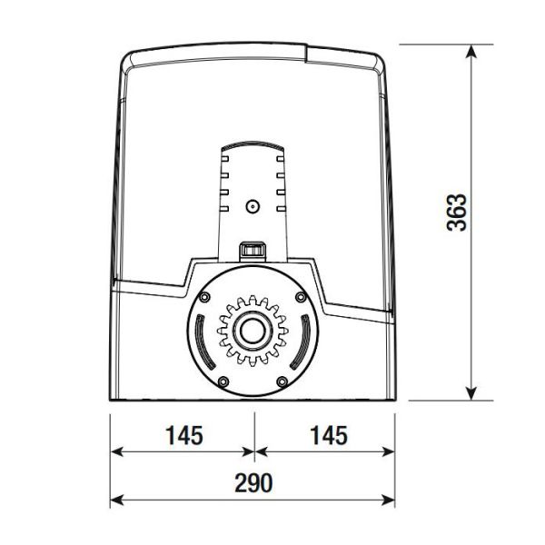 Привод 24 В для откатных ворот BXV04AGS до 400 кг