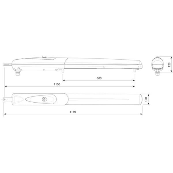 Линейный самоблокирующийся привод Came AX5024 с энкодером и механическими упорами