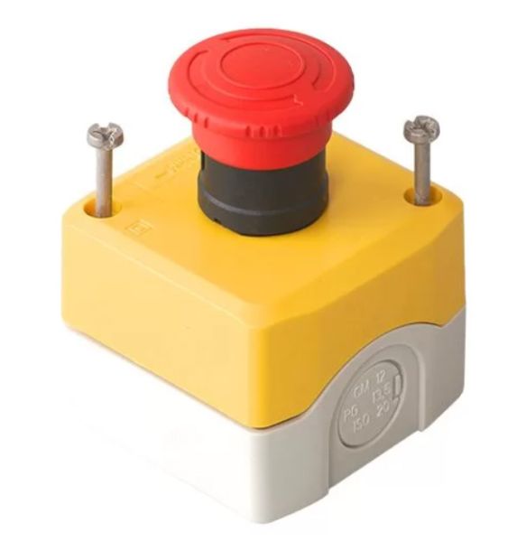 Кнопка аварийной остановки двери dormakaba 68х68мм (красная), поверхностный монтаж