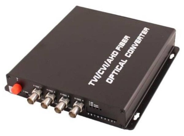 Оптический передатчик видеосигнала Osnovo TA-H4/1F по оптоволокну до 20км