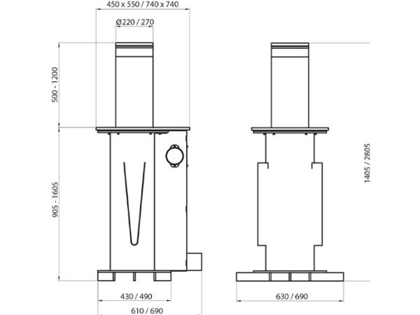 Блокиратор автоматический выдвижной Came TBD 220H600, 3 болларда