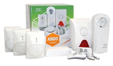Комплект охранной GSM сигнализации X800