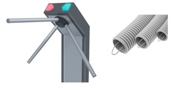 Система Эра на картах на базе турникета и 1 двери в гофре
