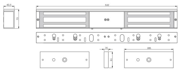Электромагнитный замок dormakaba EM Comfort EMC 1200-2 ALH