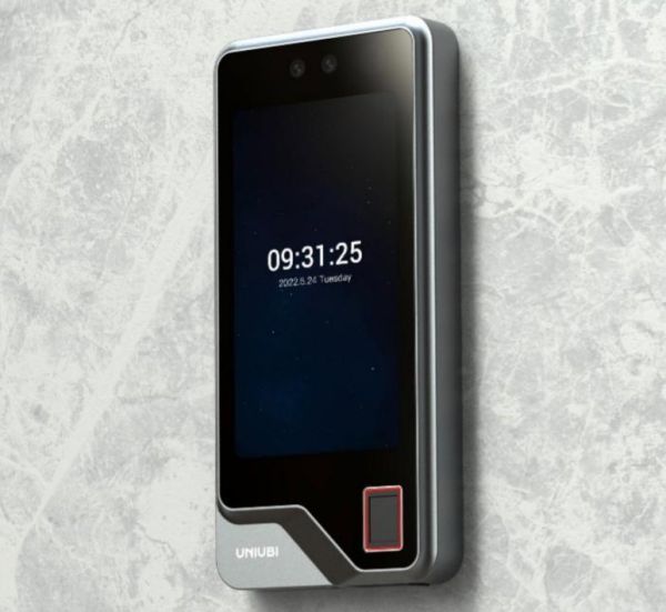 Биометрический терминал распознавания лиц и отпечатков Uface 5 Pro FP, настенный