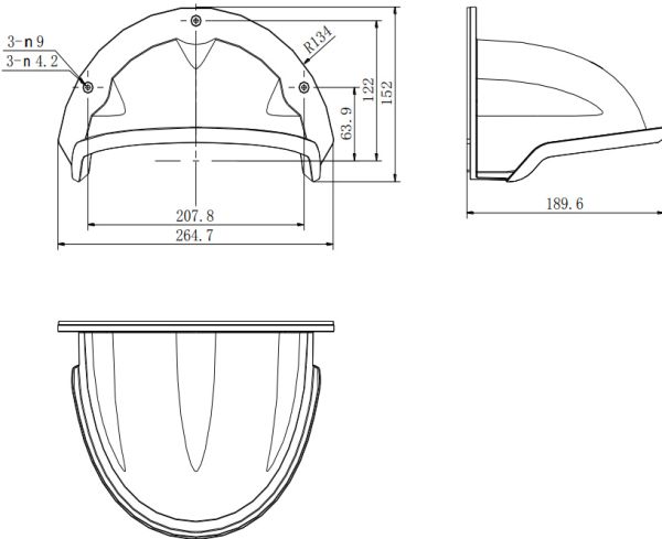 Козырек для уличных камер HikVision DS-1250ZJ