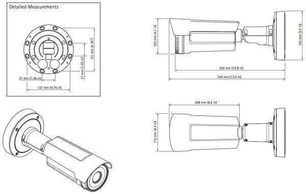 Тепловизионная уличная камера Axis Q1941-E (13 мм)
